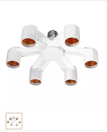 Led Light Bulb Adapter Holder Socket Base Splitter Converter 6 Heads03